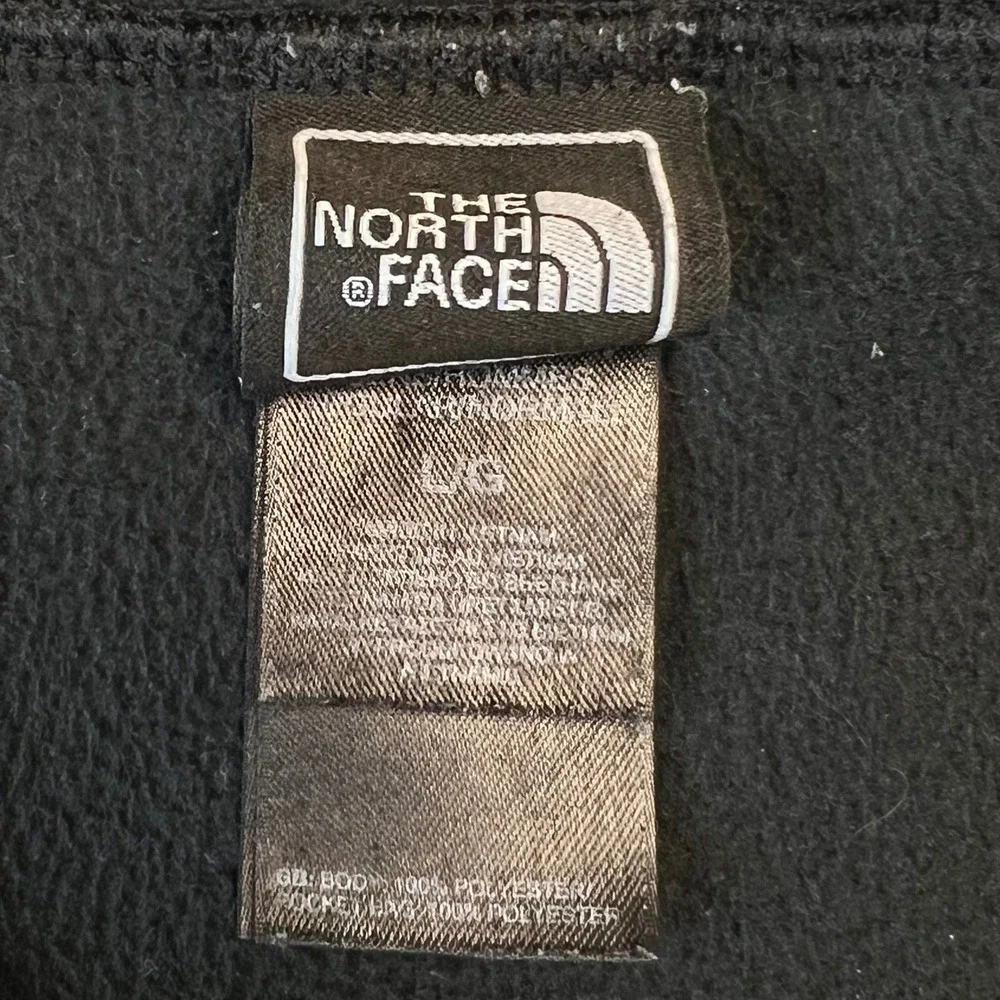 North Face Crescent Mens Black Full Zip Fleece Jacket Large Gorpcore Travel Cozy